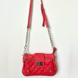 Charming Charlie Coral Crossbody Bag - includes wrist strap!